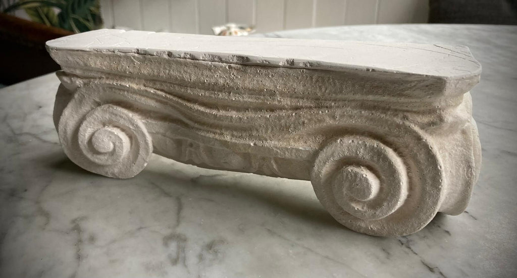 Greek / Roman Ionic Column Capital plaster sculpture, architecture Decor. Signed & Numbered. Limited Edition