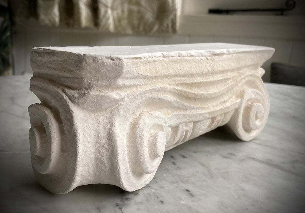 Greek / Roman Ionic Column Capital plaster sculpture, architecture Decor. Signed & Numbered. Limited Edition