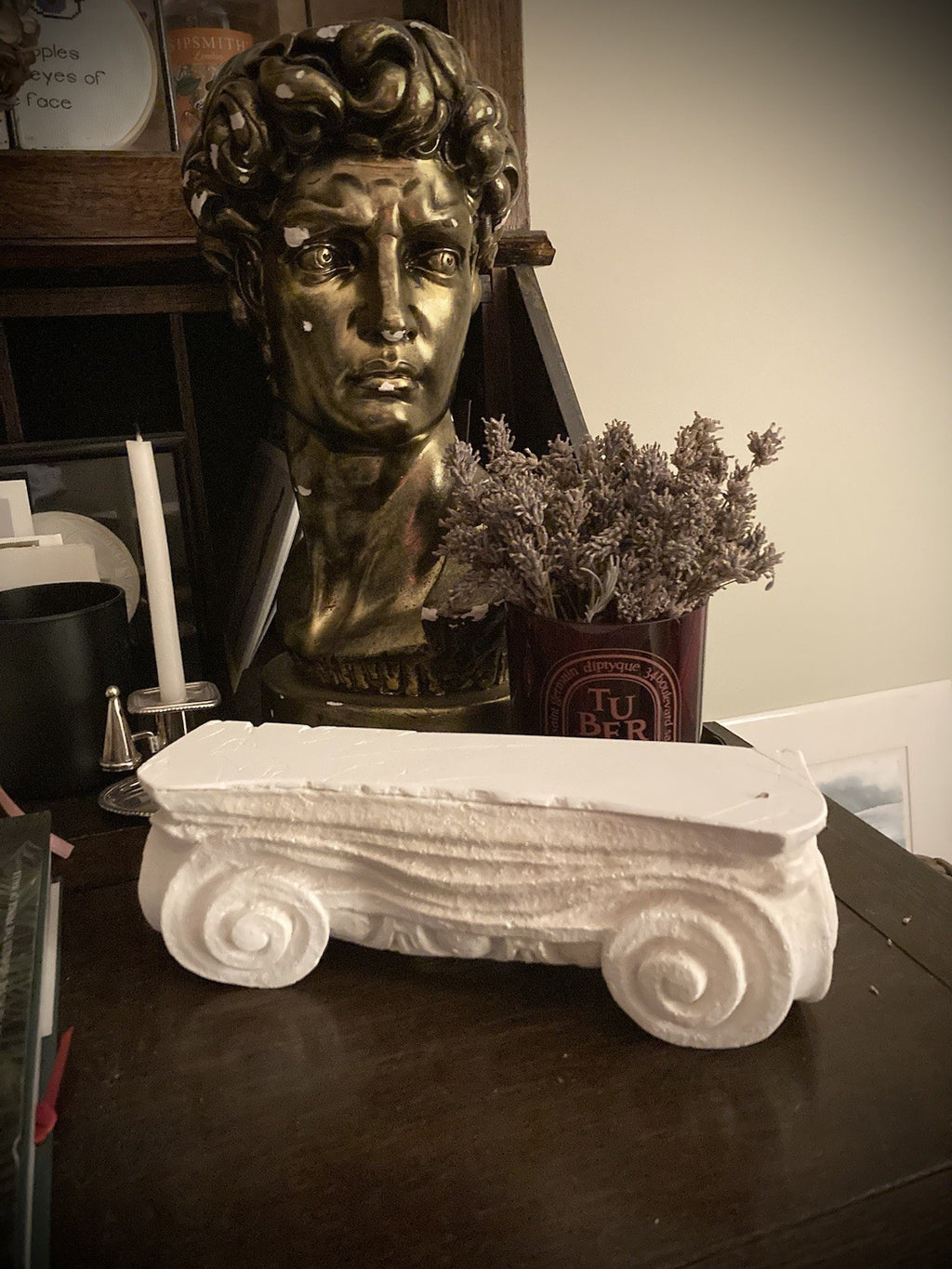 Greek / Roman Ionic Column Capital plaster sculpture, architecture Decor. Signed & Numbered. Limited Edition