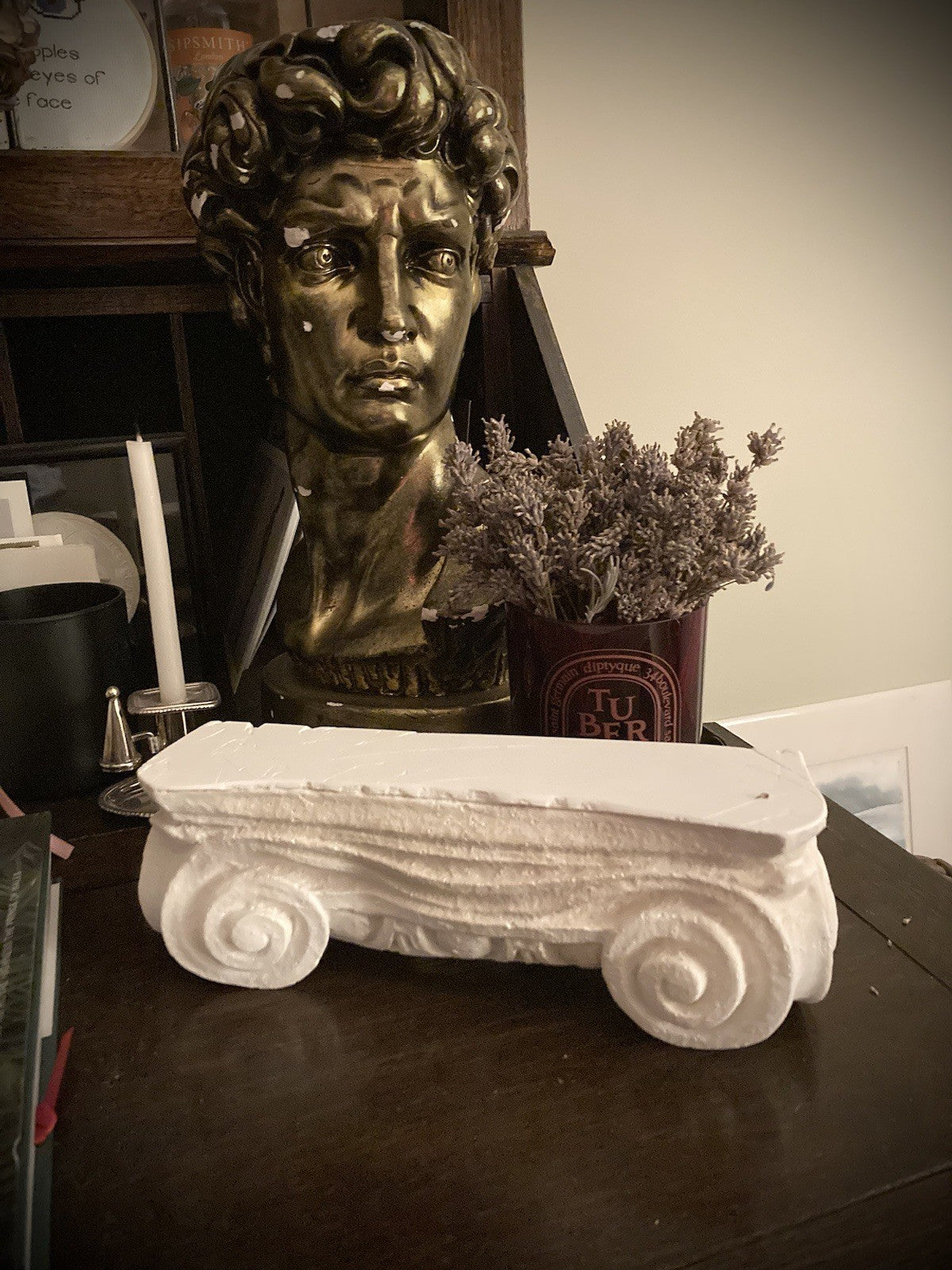 Greek / Roman Ionic Column Capital plaster sculpture, architecture Decor. Signed & Numbered. Limited Edition