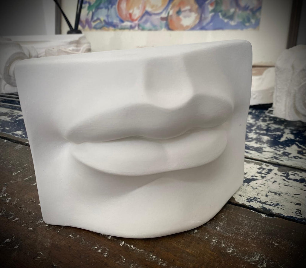 Michelangelo's David, Lips in detail