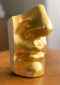 Sculpture - David's nose & lips. Cast from Michelangelo's masterpiece. Gold leaf covered front. Signed & Numbered. Limited Edition