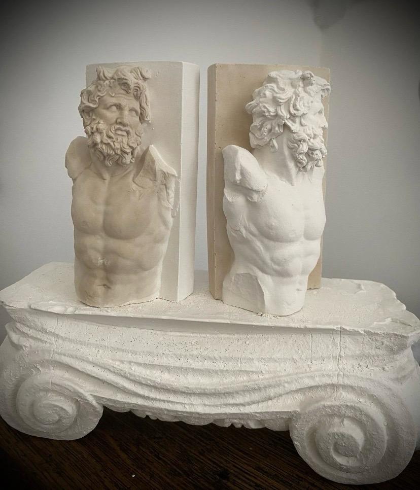 Greek sculpture Klytios Pergamon. Original casting. Aged plaster Statue. Signed & Numbered. Limited Edition