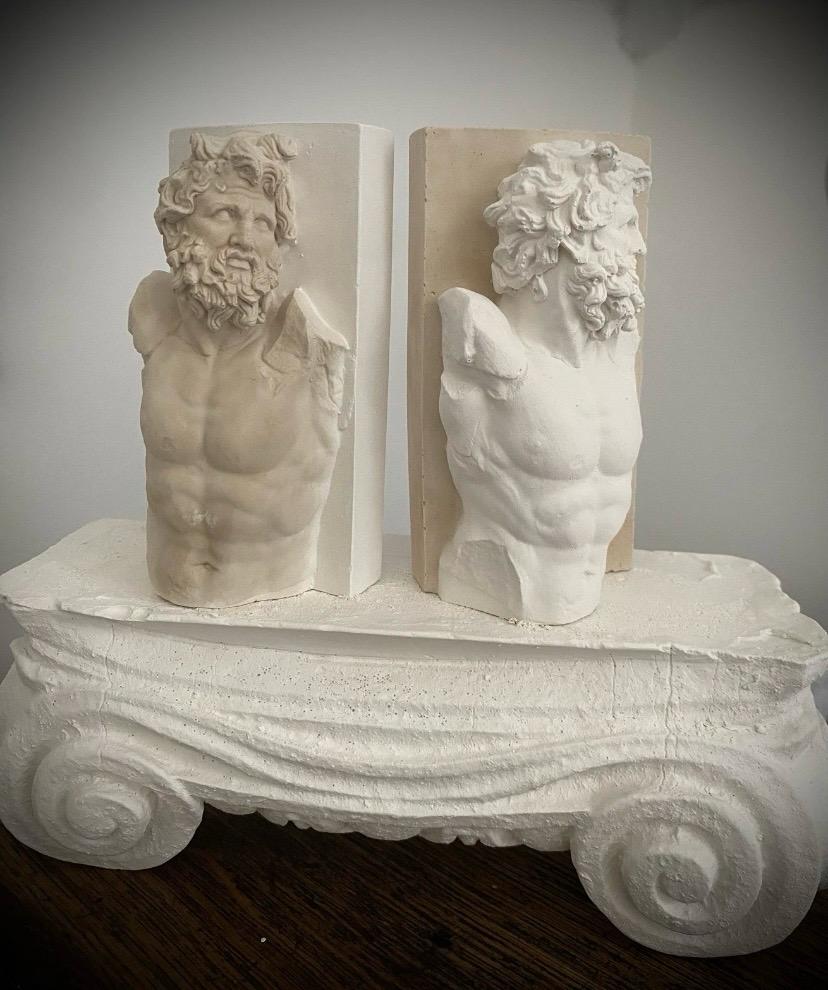 Greek sculpture Klytios Pergamon. Original casting. Aged plaster Statue. Signed & Numbered. Limited Edition