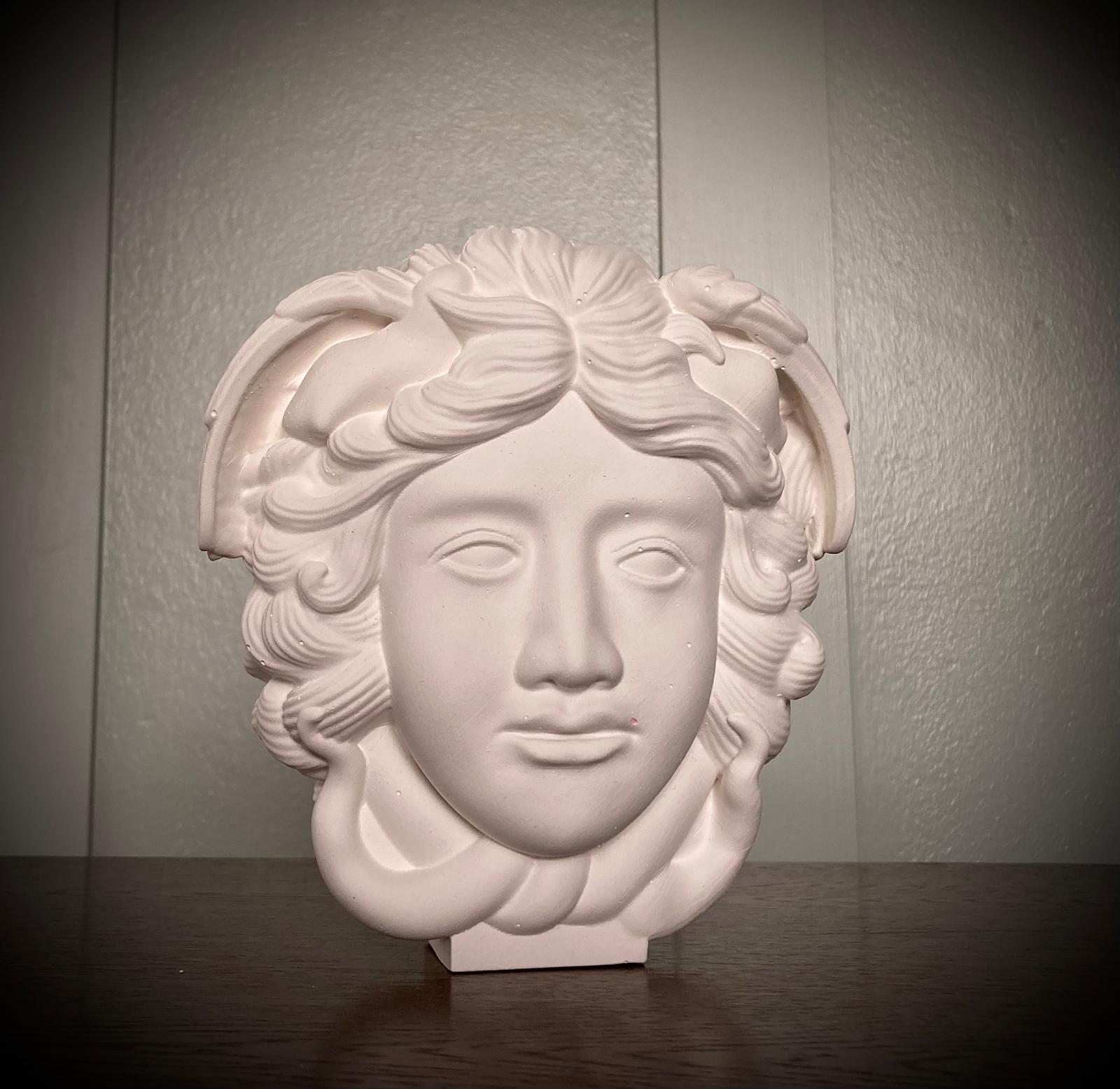 Sculpture bust of Medusa. This piece is a limited edition, signed and numbered